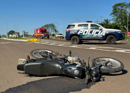 Motociclista morre após colisão com picape na BR-376 em Nova Andradina